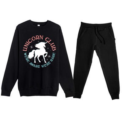 Unicorn Club We're Aware We're Rare Premium Crewneck Sweatsuit Set