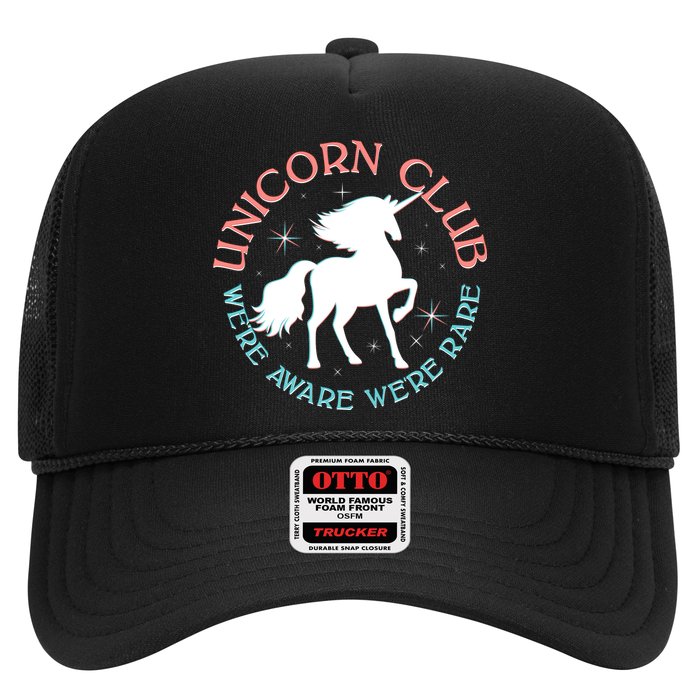 Unicorn Club We're Aware We're Rare Trucker Hat