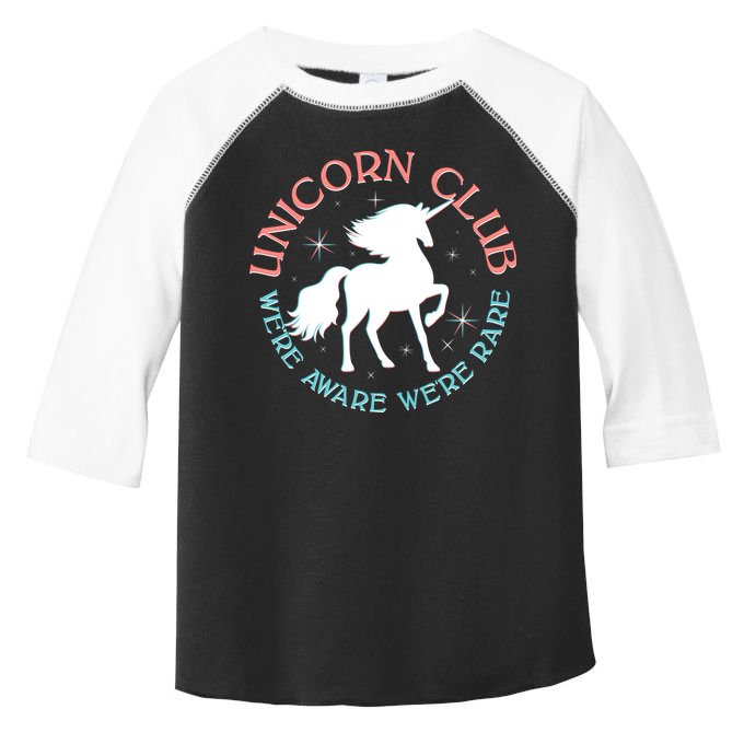 Unicorn Club We're Aware We're Rare Toddler Fine Jersey T-Shirt