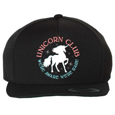 Unicorn Club We're Aware We're Rare Wool Snapback Cap