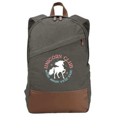 Unicorn Club We're Aware We're Rare Cotton Canvas Backpack