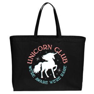 Unicorn Club We're Aware We're Rare Cotton Canvas Jumbo Tote