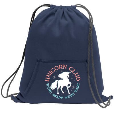 Unicorn Club We're Aware We're Rare Sweatshirt Cinch Pack Bag