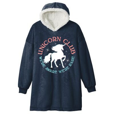 Unicorn Club We're Aware We're Rare Hooded Wearable Blanket