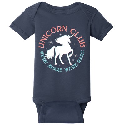 Unicorn Club We're Aware We're Rare Baby Bodysuit