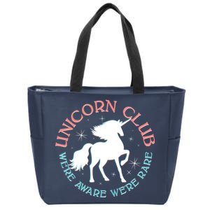 Unicorn Club We're Aware We're Rare Zip Tote Bag