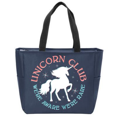 Unicorn Club We're Aware We're Rare Zip Tote Bag