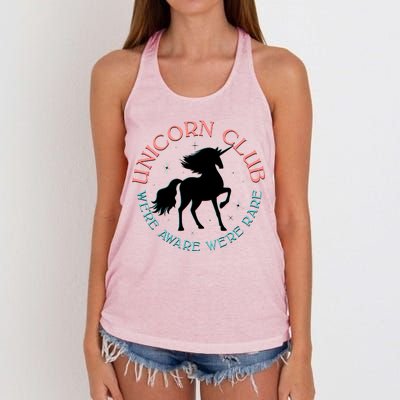 Unicorn Club We're Aware We're Rare Women's Knotted Racerback Tank