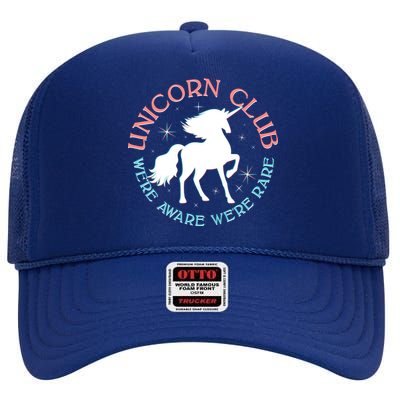 Unicorn Club We're Aware We're Rare High Crown Mesh Back Trucker Hat