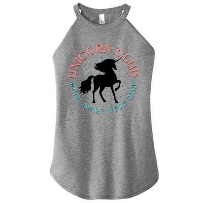 Unicorn Club We're Aware We're Rare Women’s Perfect Tri Rocker Tank