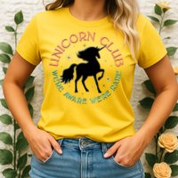 Unicorn Club We're Aware We're Rare Womens T-Shirt