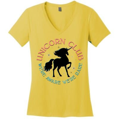 Unicorn Club We're Aware We're Rare Women's V-Neck T-Shirt