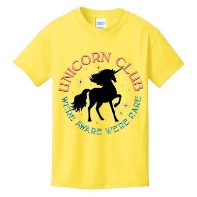 Unicorn Club We're Aware We're Rare Kids T-Shirt