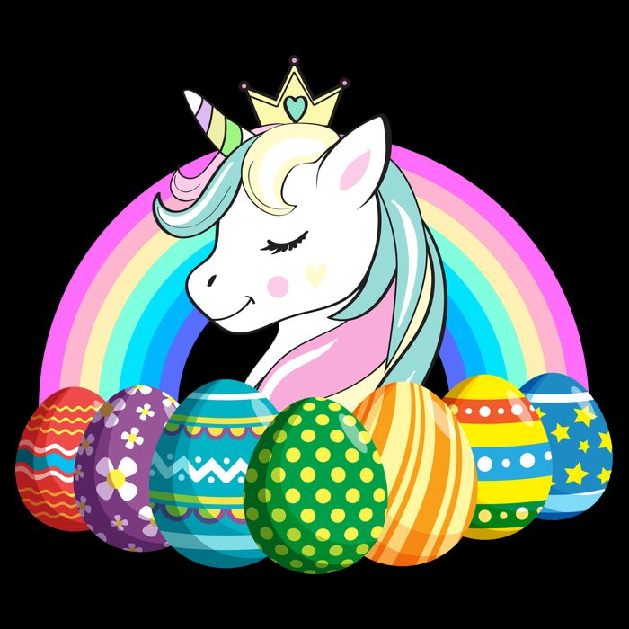 Unicorn Easter Eggs 7-Panel Snapback Hat