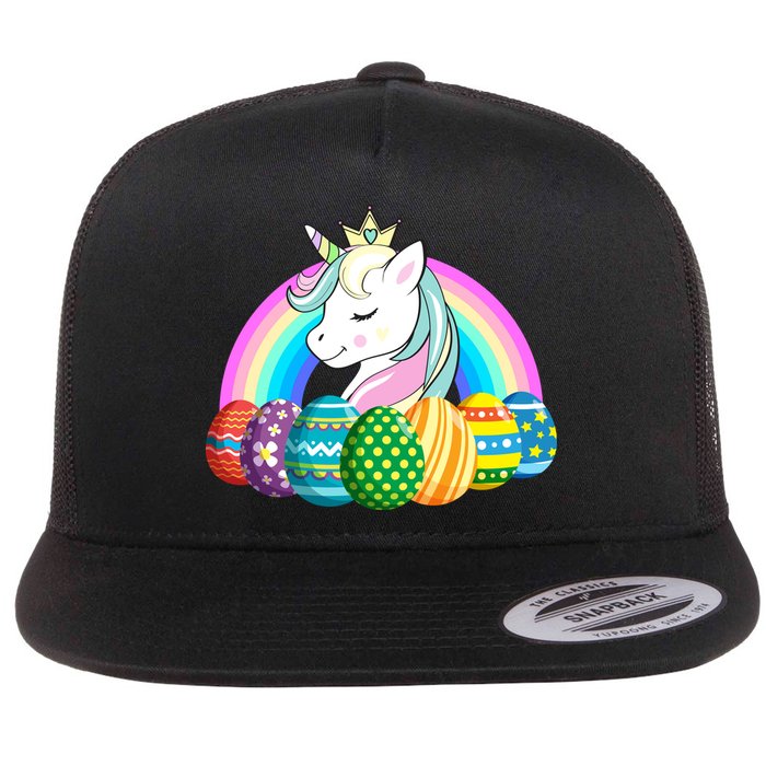 Unicorn Easter Eggs Flatbill Hat