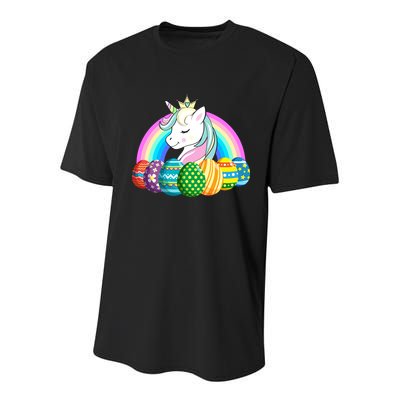 Unicorn Easter Eggs Youth Performance Sprint T-Shirt