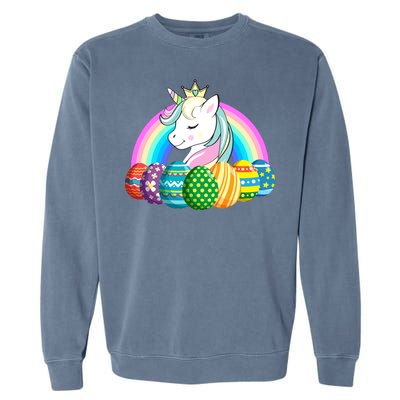 Unicorn Easter Eggs Garment-Dyed Sweatshirt