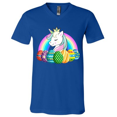 Unicorn Easter Eggs V-Neck T-Shirt