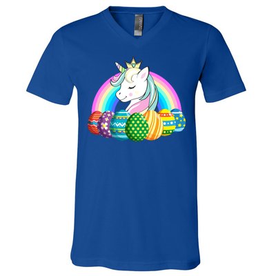 Unicorn Easter Eggs V-Neck T-Shirt