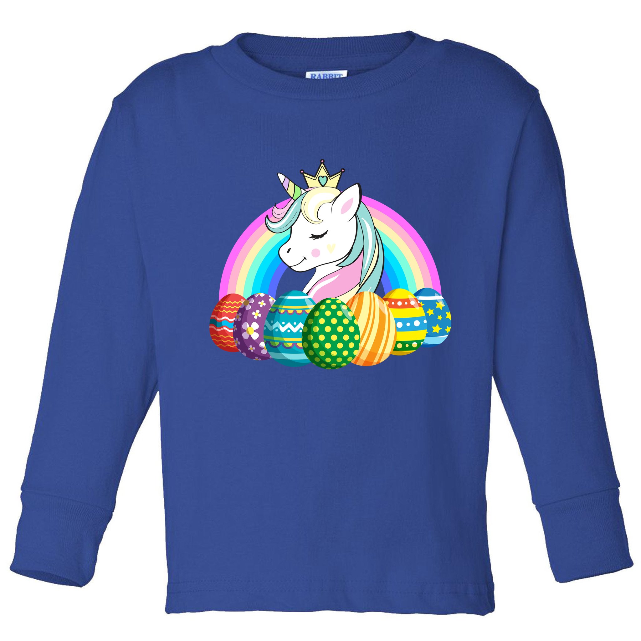 Unicorn Easter Eggs Toddler Long Sleeve Shirt