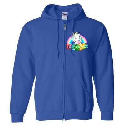 Unicorn Easter Eggs Full Zip Hoodie