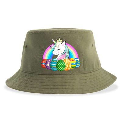 Unicorn Easter Eggs Sustainable Bucket Hat