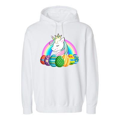 Unicorn Easter Eggs Garment-Dyed Fleece Hoodie