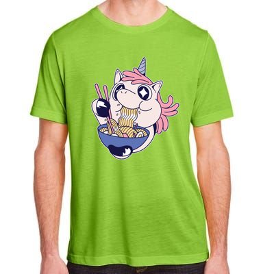 Unicorn Eating Ramen Noodles Adult ChromaSoft Performance T-Shirt