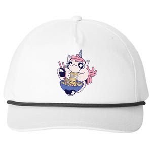 Unicorn Eating Ramen Noodles Snapback Five-Panel Rope Hat