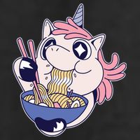 Unicorn Eating Ramen Noodles Beanie