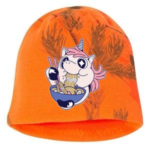 Unicorn Eating Ramen Noodles Kati - Camo Knit Beanie