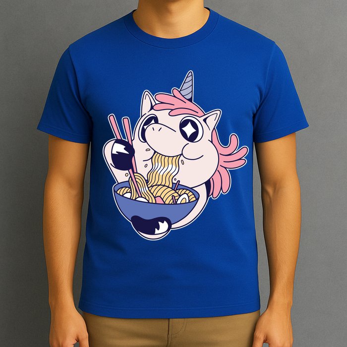 Unicorn Eating Ramen Noodles T-Shirt