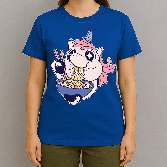 Unicorn Eating Ramen Noodles T-Shirt