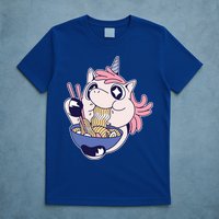Unicorn Eating Ramen Noodles T-Shirt