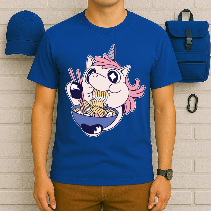 Unicorn Eating Ramen Noodles T-Shirt