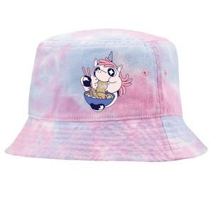 Unicorn Eating Ramen Noodles Tie-Dyed Bucket Hat