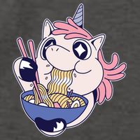 Unicorn Eating Ramen Noodles Vector Backpack