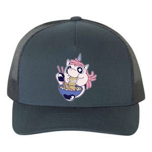 Unicorn Eating Ramen Noodles Yupoong Adult 5-Panel Trucker Hat