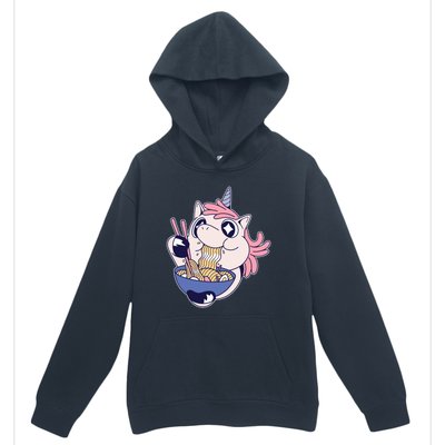 Unicorn Eating Ramen Noodles Urban Pullover Hoodie