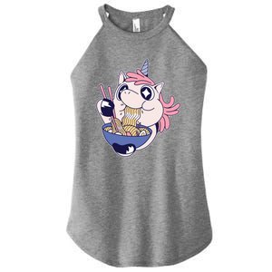 Unicorn Eating Ramen Noodles Women's Perfect Tri Rocker Tank