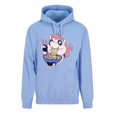 Unicorn Eating Ramen Noodles Unisex Surf Hoodie