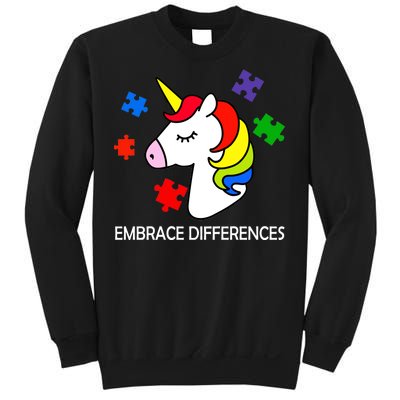 Unicorn Embrace The Differences Autism Sweatshirt