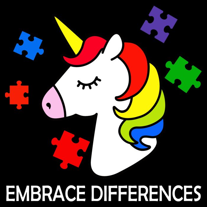 Unicorn Embrace The Differences Autism Sweatshirt