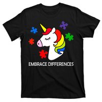 Unicorn Embrace The Differences Autism T-Shirt