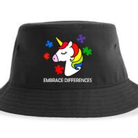 Unicorn Embrace The Differences Autism Sustainable Bucket Hat