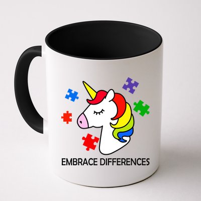 Unicorn Embrace The Differences Autism Mug