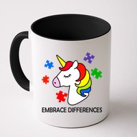 Unicorn Embrace The Differences Autism Mug