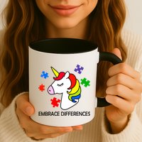 Unicorn Embrace The Differences Autism Mug