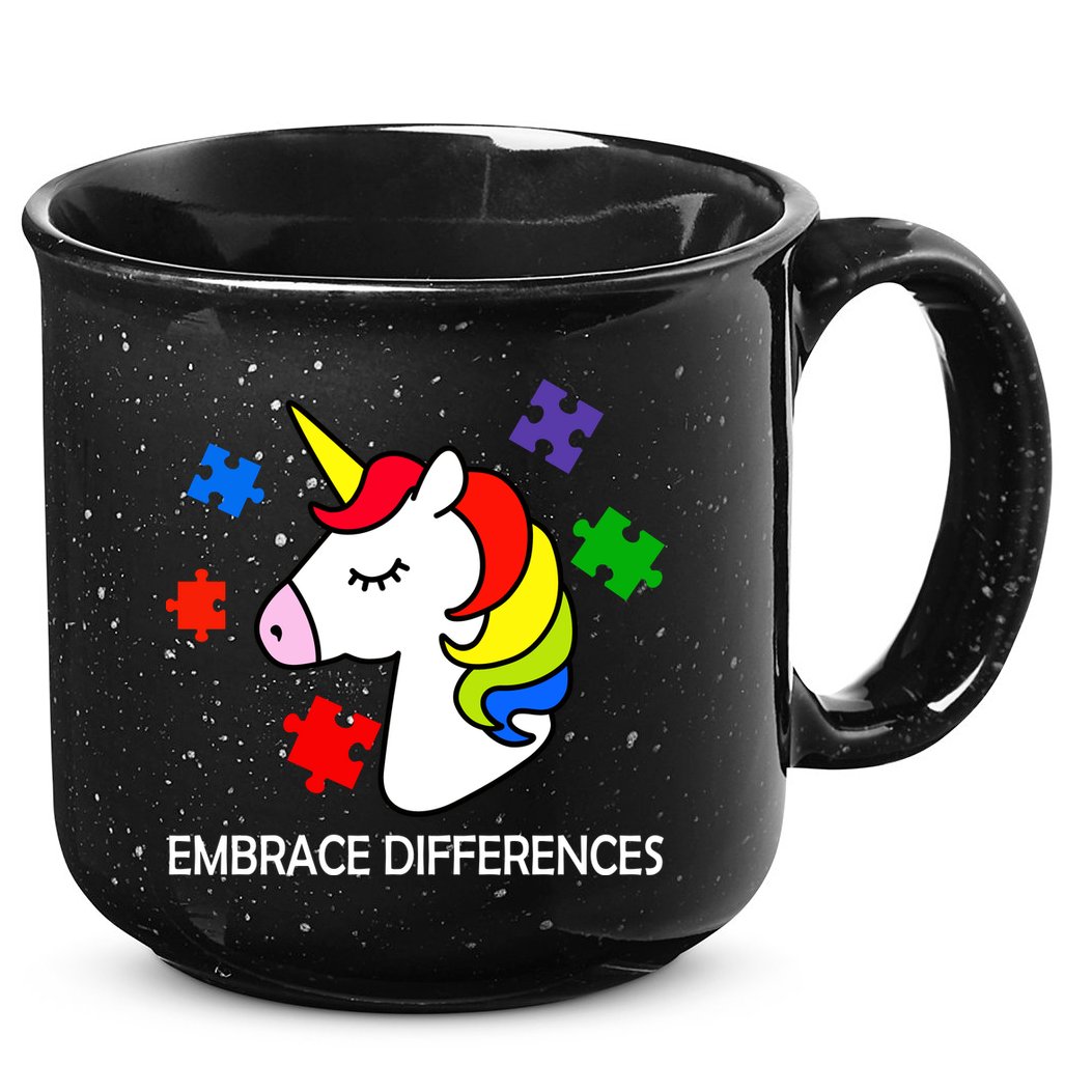Unicorn Embrace The Differences Autism 15oz Campfire Ceramic Mug