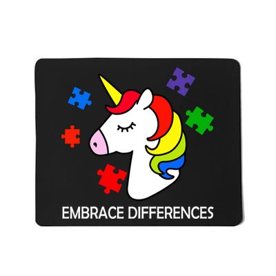 Unicorn Embrace The Differences Autism Mousepad